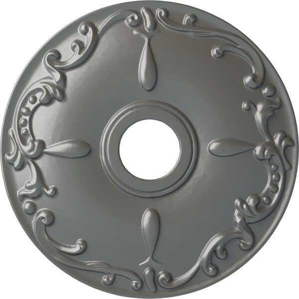 Ekena Millwork Kent Ceiling Medallion (Fits Canopies up to 5"), Hand-Painted Silver, 18"OD x 3 1/2"ID x 1 1/4"P CM18KESLS - main